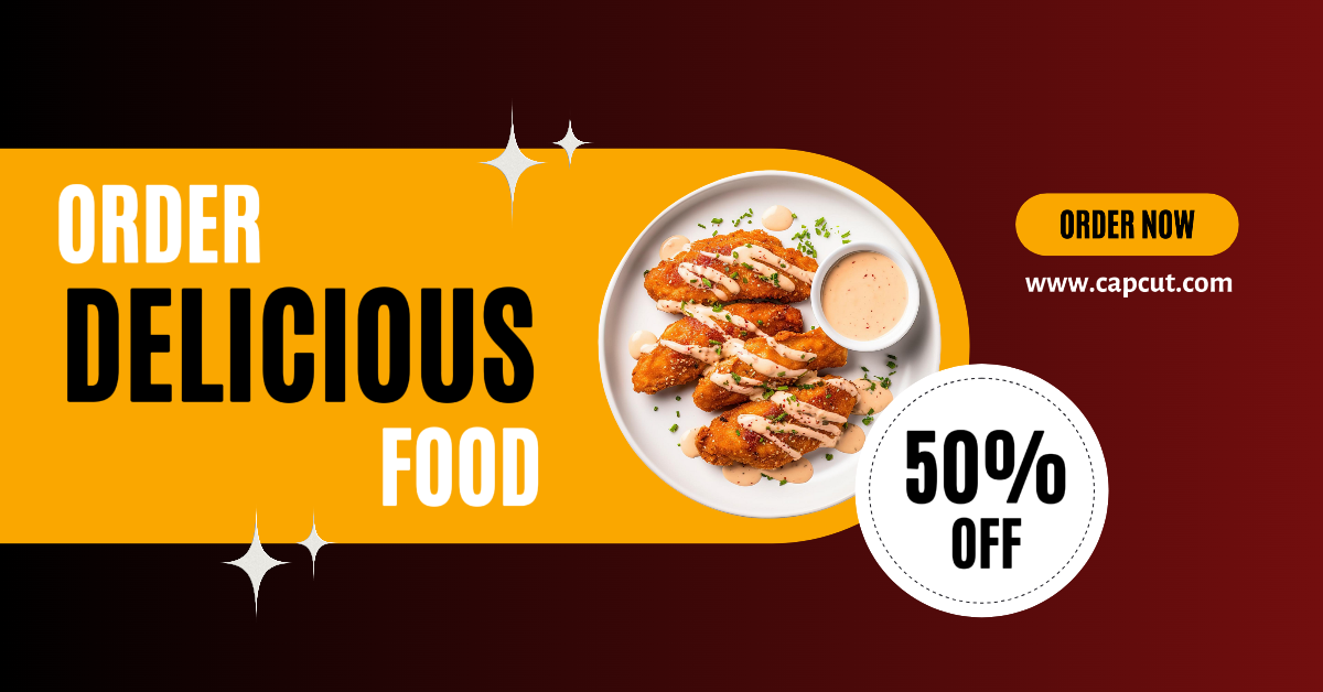 Facebook Ads Marketing Poster Facebook App Ad Discount Food