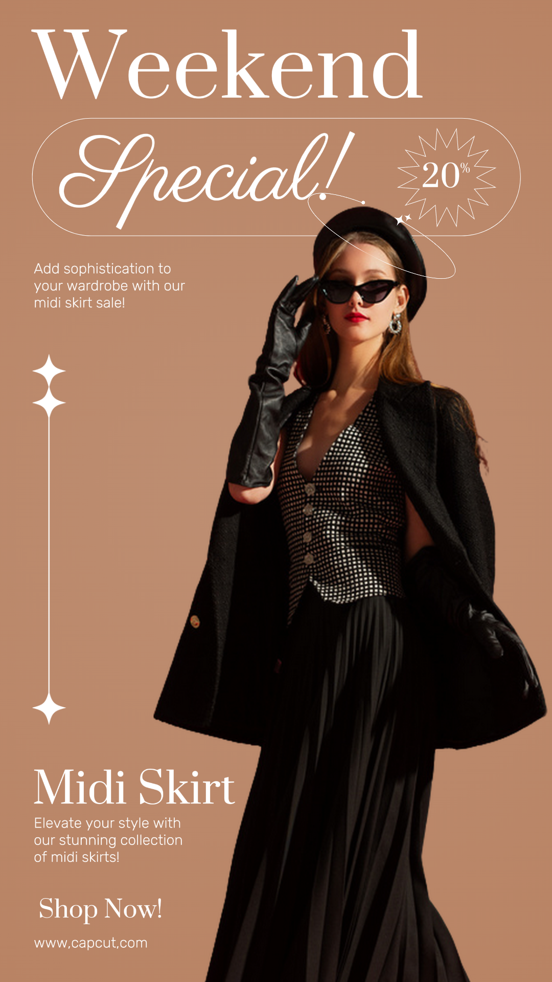 Pôster de Marketing de Roupas e Calçados Venda de Moda Instagram Story Minimalist