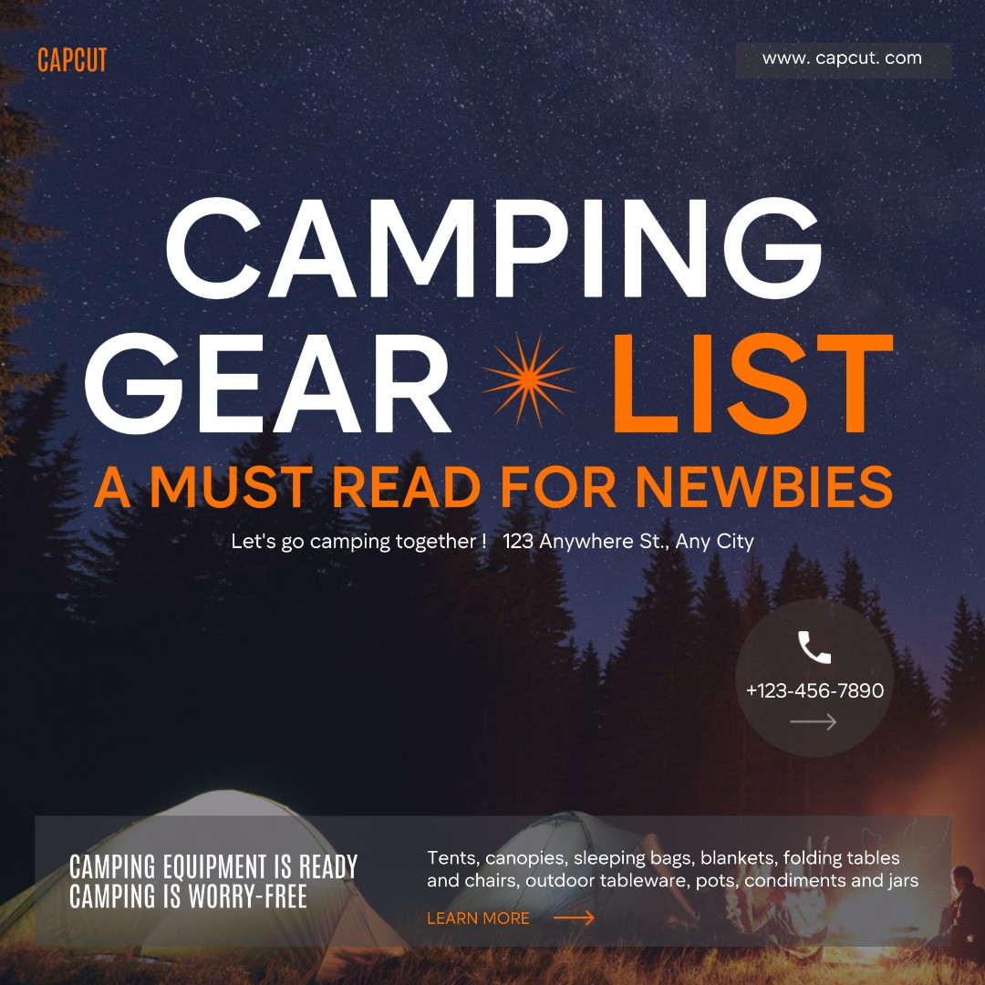 Entretenimento Camping Branding Minimalista