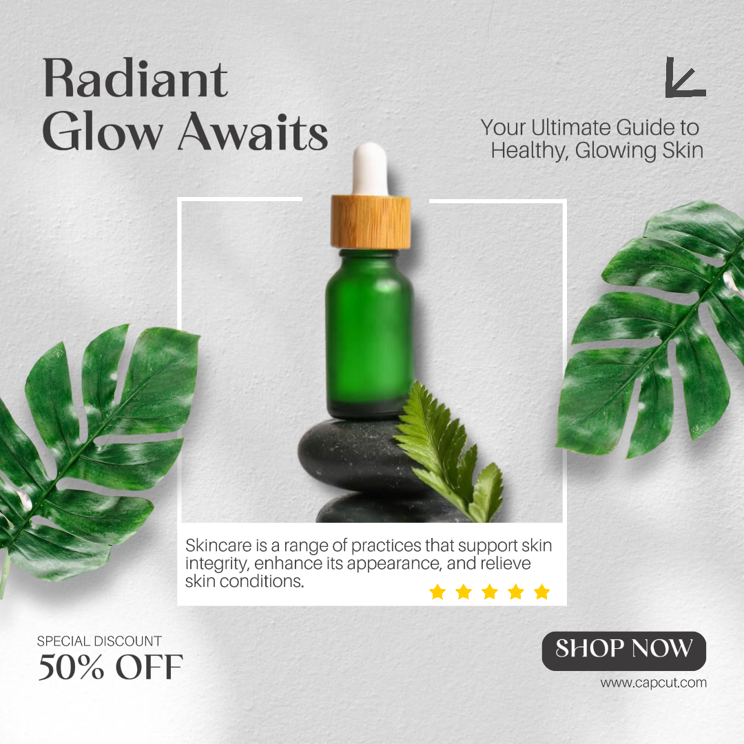 Promoción del cuidado natural de la piel Publicación de Instagram