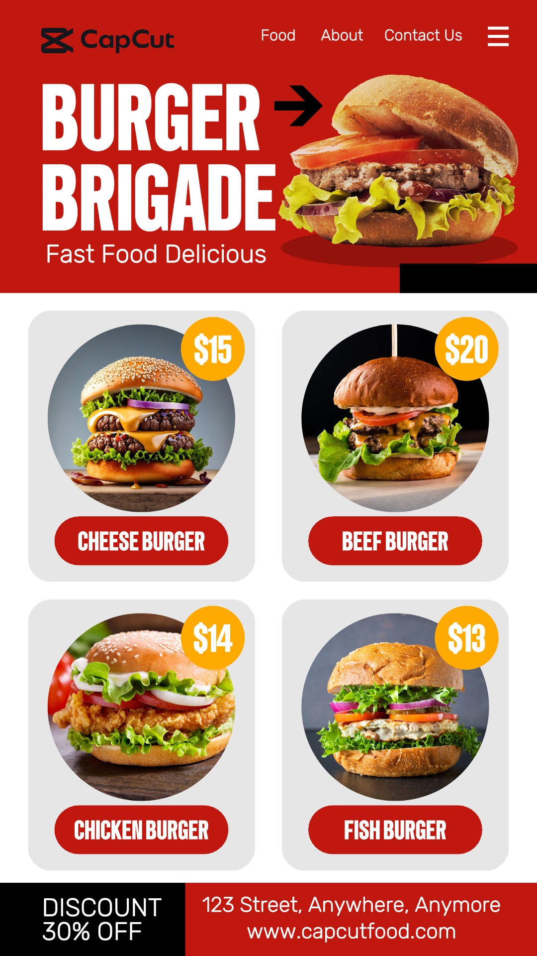 Burger Brigade Instagram Story