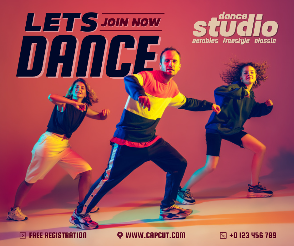 Affiche marketing d'entraînement et de remise en forme Facebook Post Dance Studio