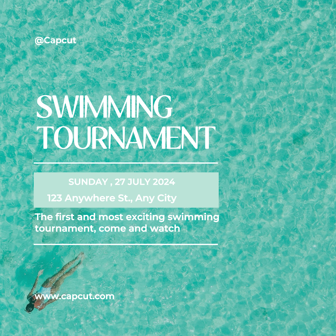 Sports and match creative poster swimming instagram post tournament