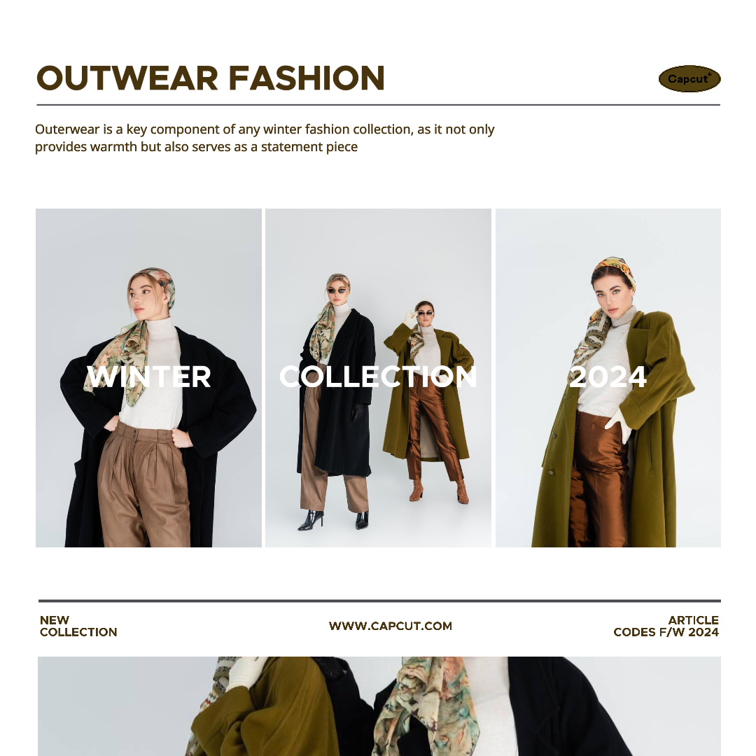 Minimalista Colagem moda inverno Instagram post