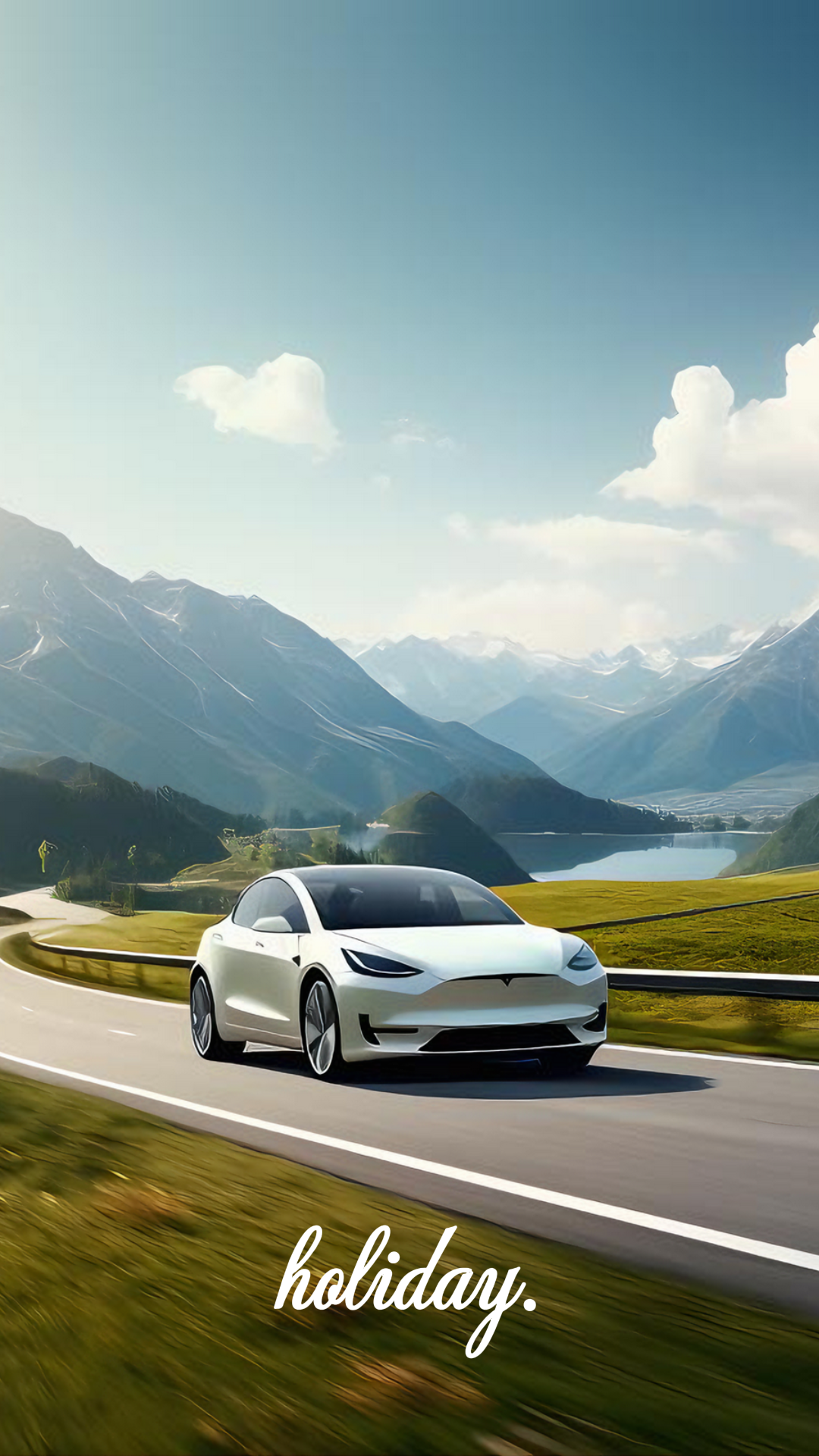 Papier peint affiche créative paysage salutation vacances