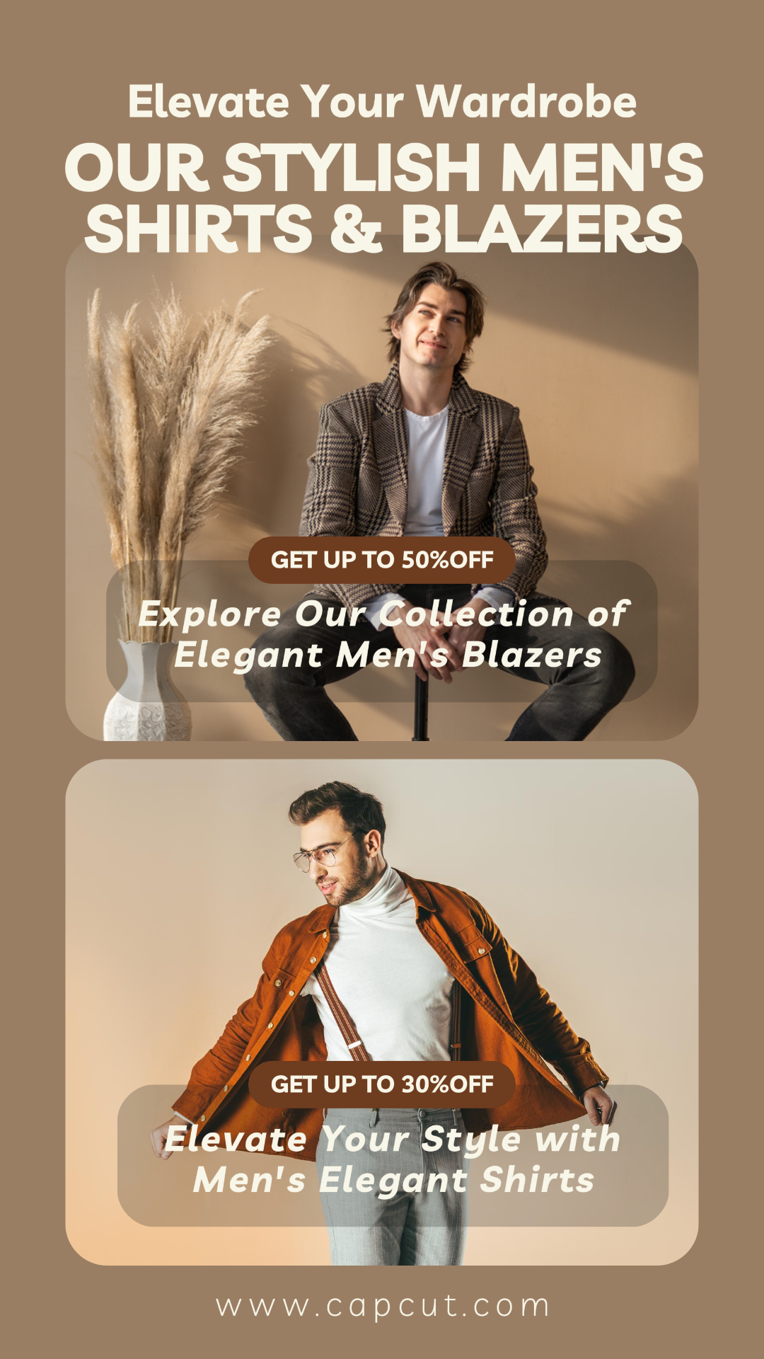 Clothing Marketing Poster Promotion Men's Shirts & Blazers Instagram Story