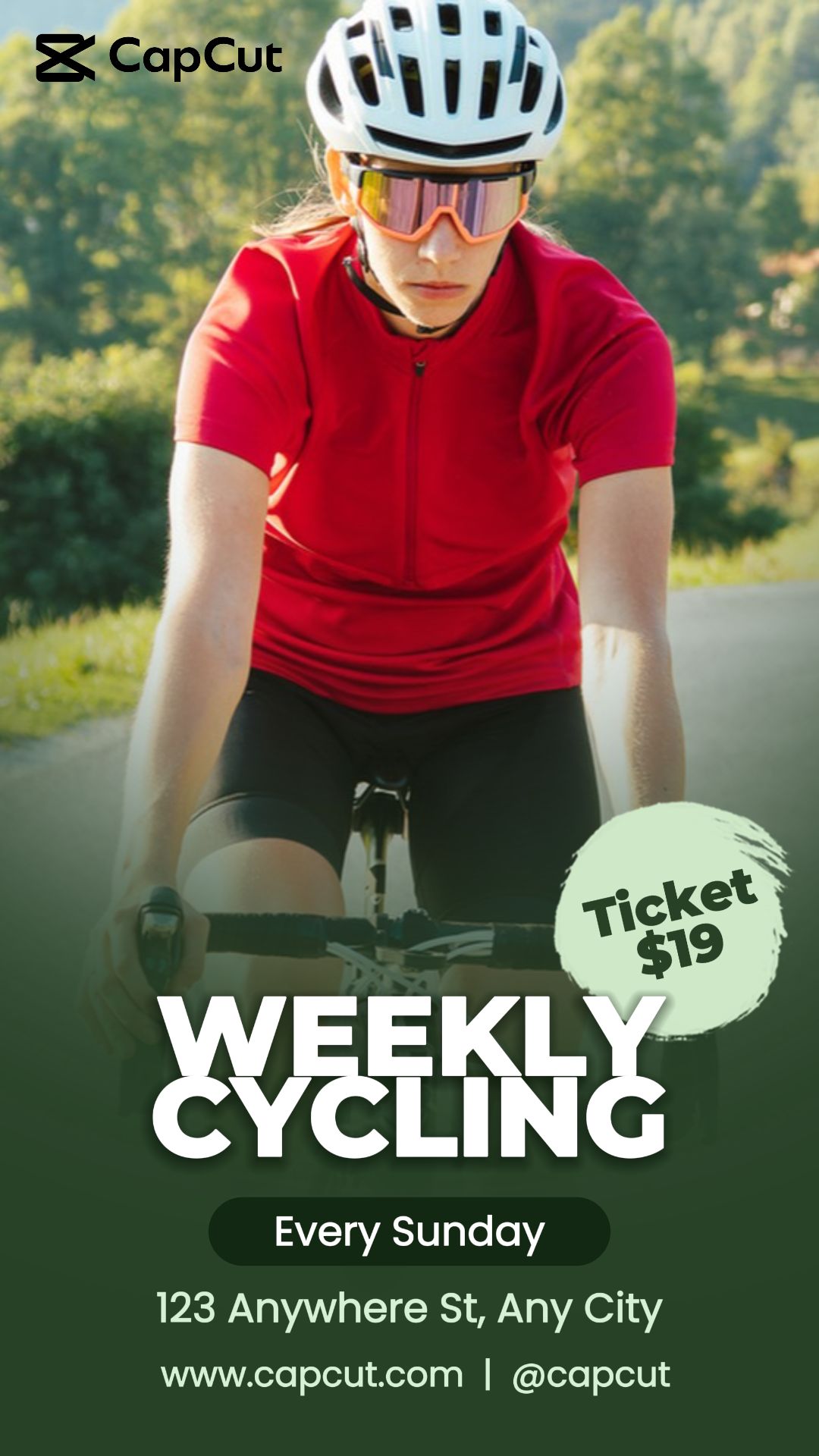 Affiche marketing sport et match Instagram Story Affiche hebdomadaire d'activités cyclistes