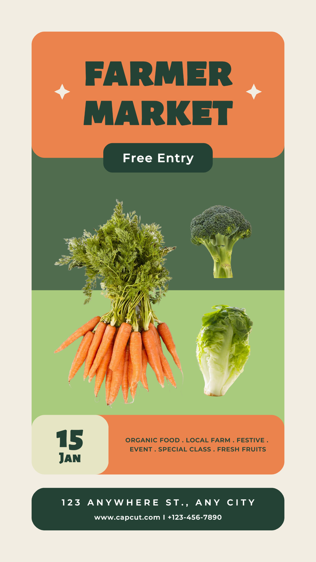 Food & Beverages Farmer Market Promotion Instagram Story