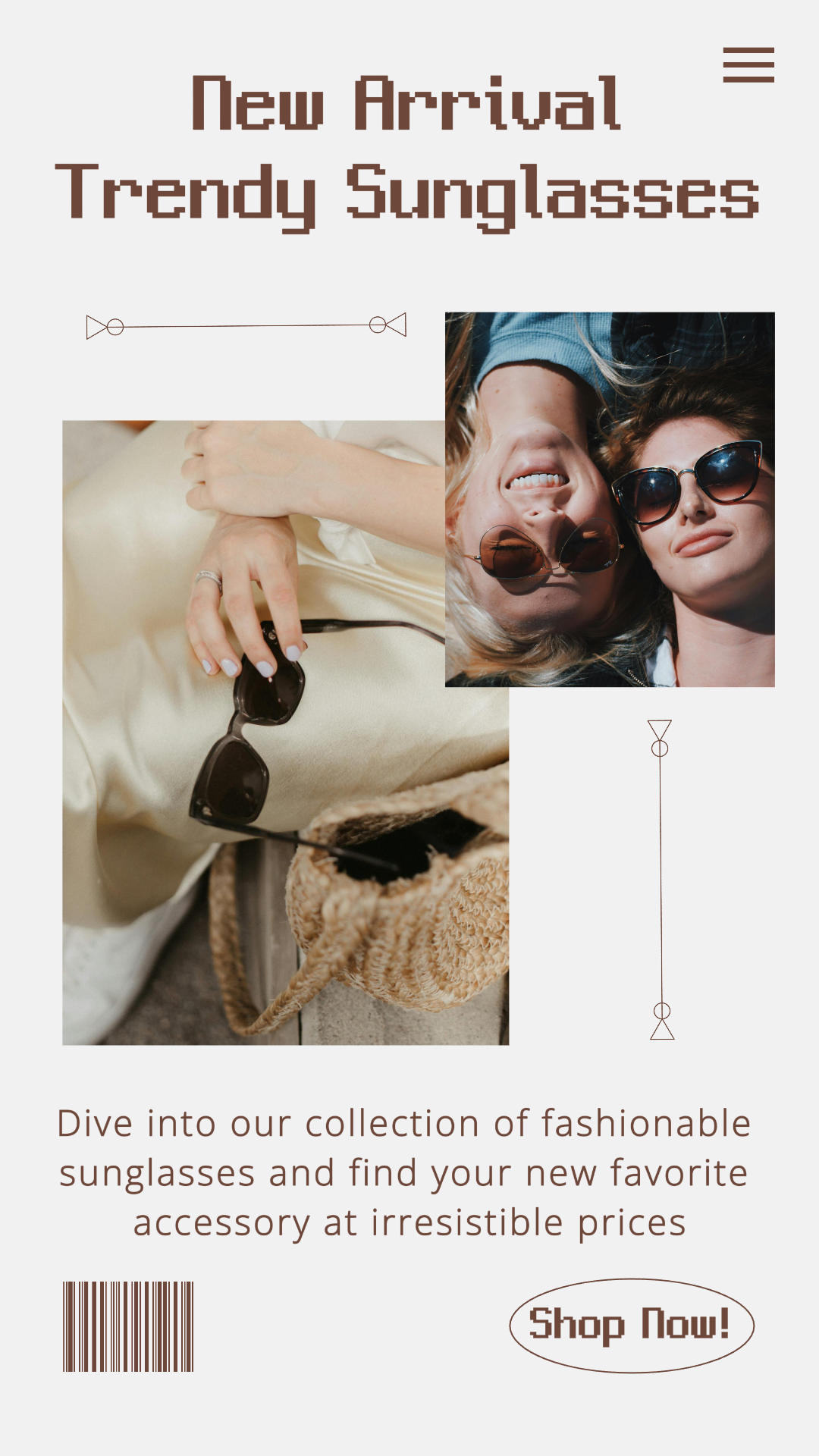 Jewelry and Accessories Instagram Story Marketing New Arrival Sunglasses 