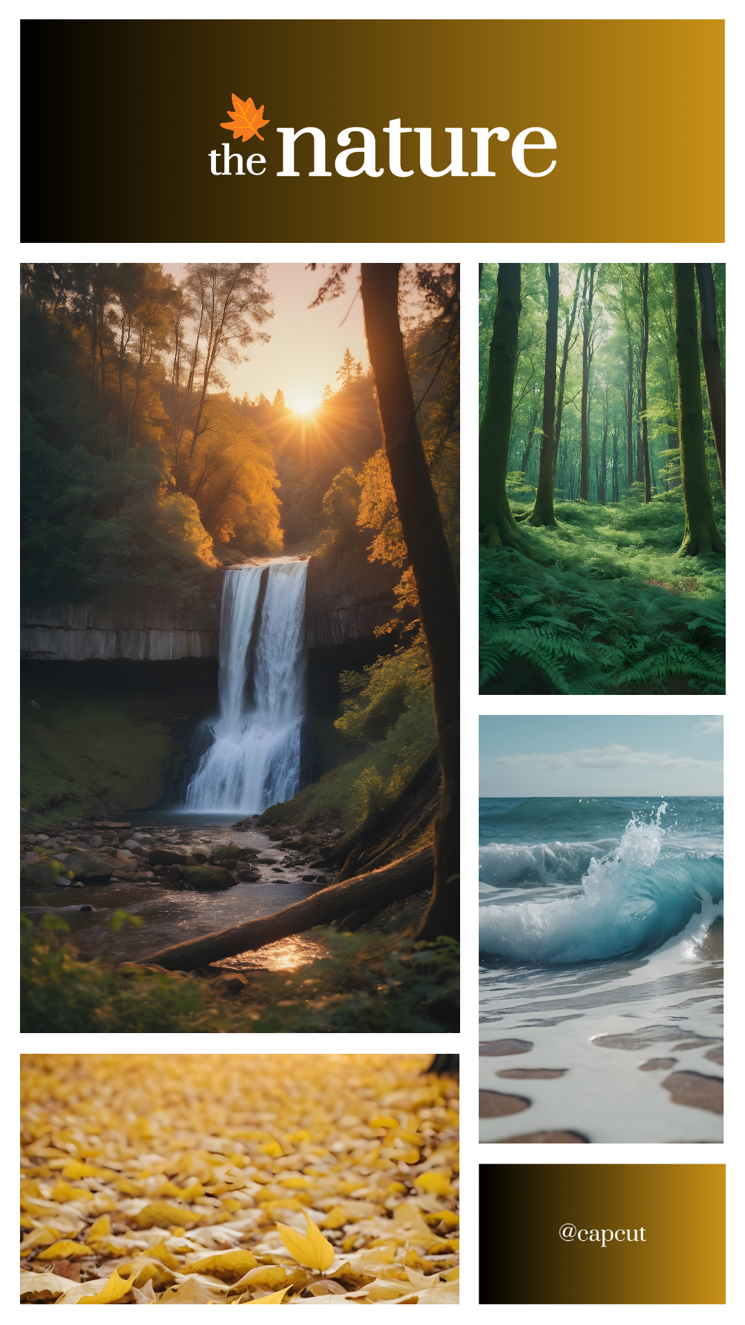 Minimalist Collage - Marketing Poster Instagram Story Nature Collage Simple Yellow Black Gradient