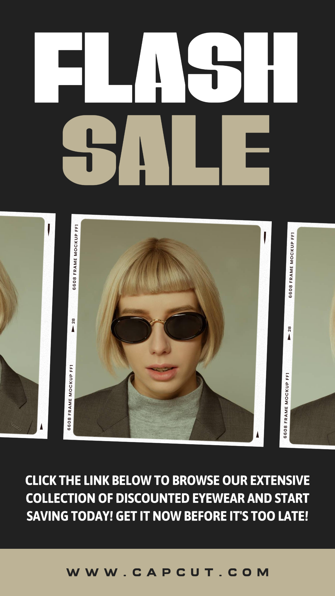 Histoire de promotion des ventes de lunettes modernes noires