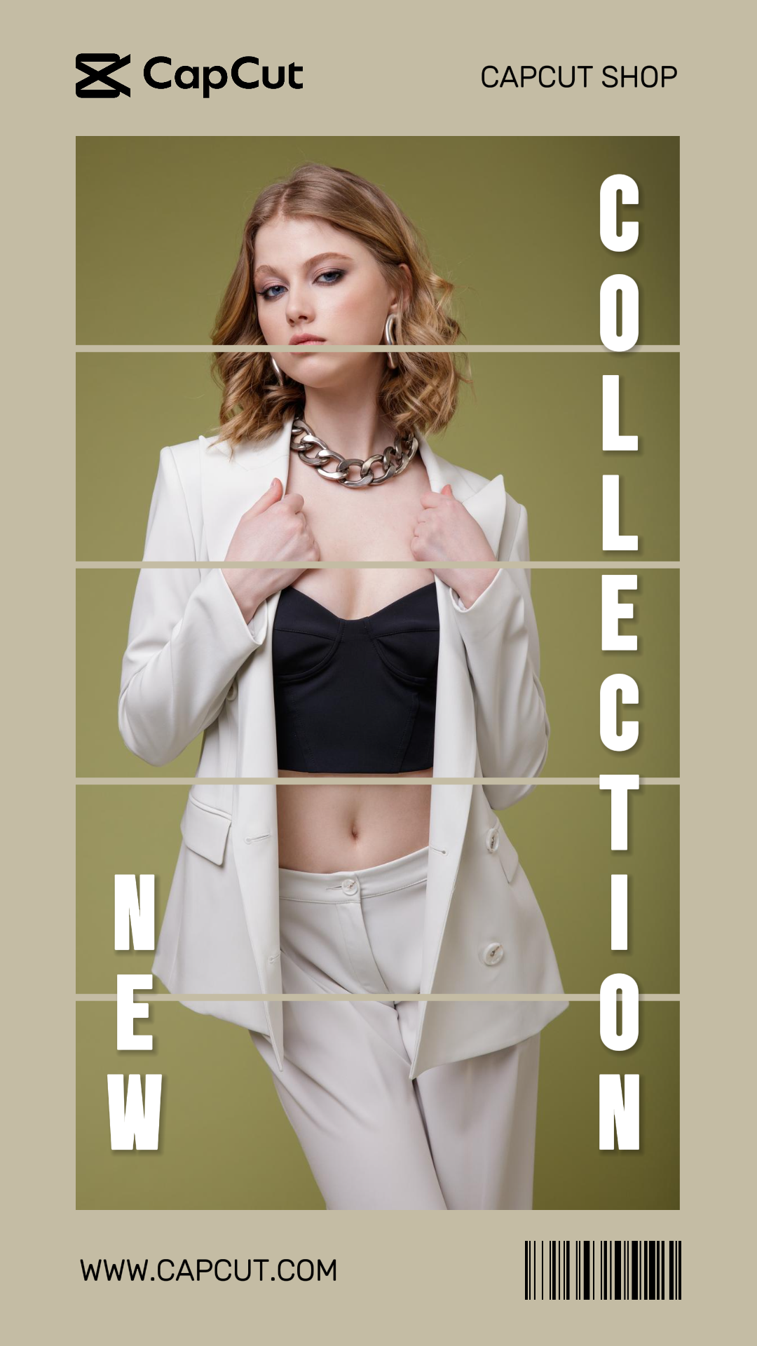 Minimalist Collage - Marketing Poster Clothing White Blazer Instagram Story