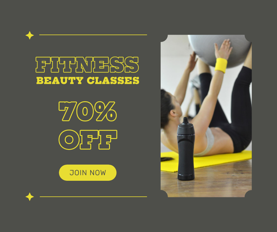 Plantilla de publicación de Facebook de clase de fitness de belleza