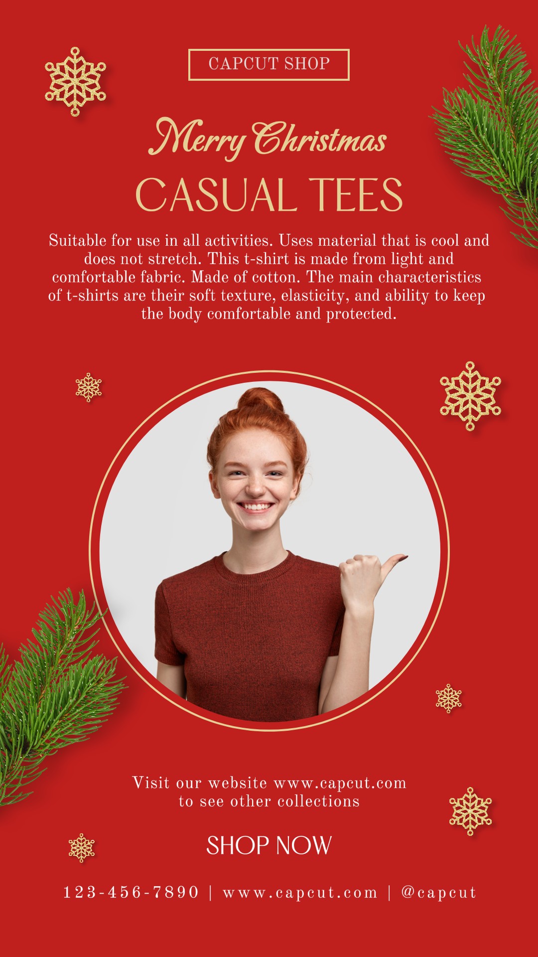 Affichage de produits de Noël à la mode Instagram Story