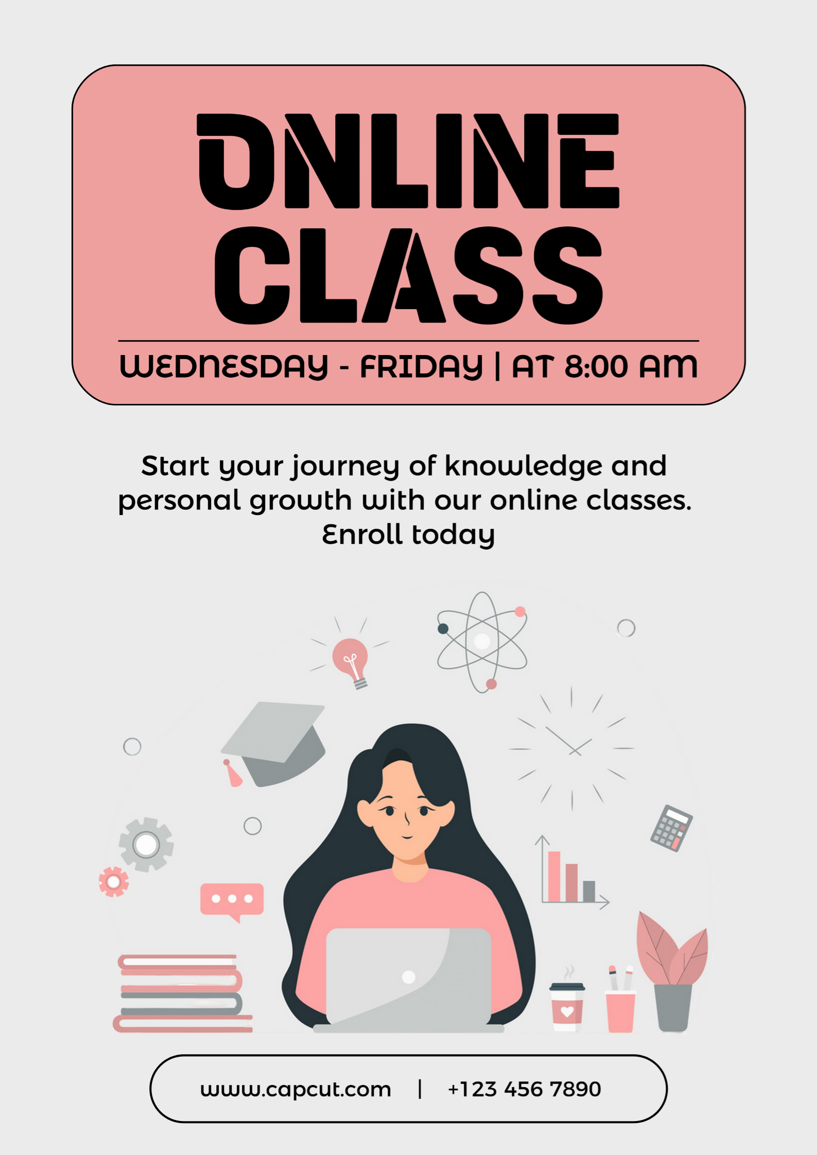 Ankündigung von Bildung und Ausbildung Online-Kurs