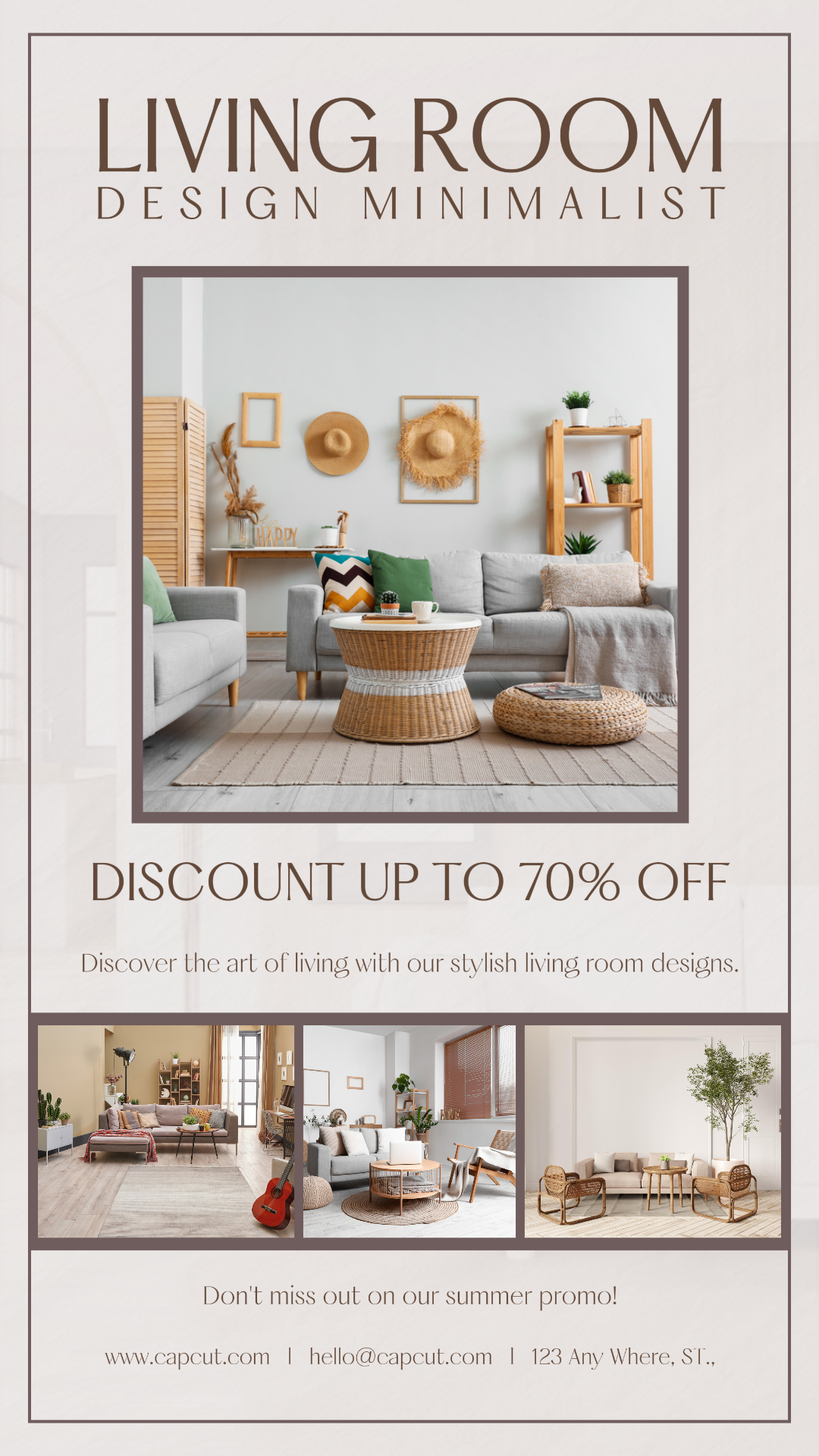 MINIMALIST COLLAGE MARKETING POSTER GENERAL INDUSTRY HOUSEHOLD TIKTOK STYLE