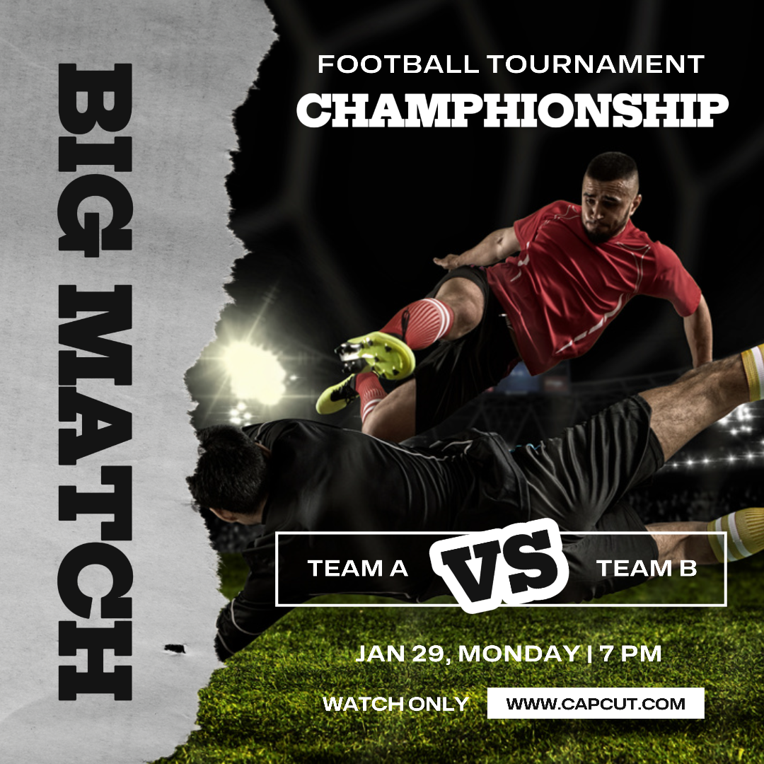 Football Match Creative Poster Football Big Match Instagram Post