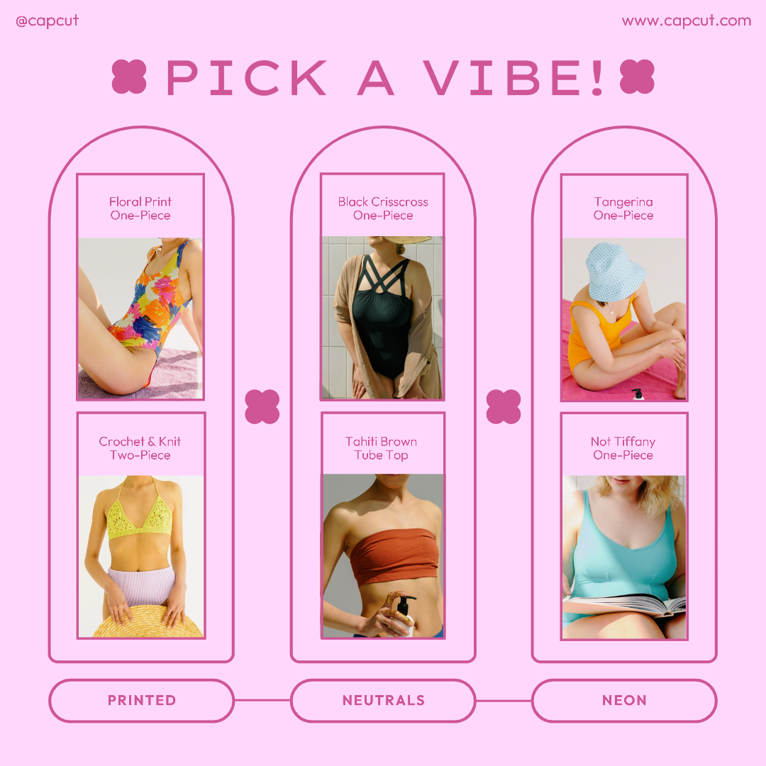 Clothing Marketing Poster Eye-Catching Style IG Post Pick a Vibe Lilac 
