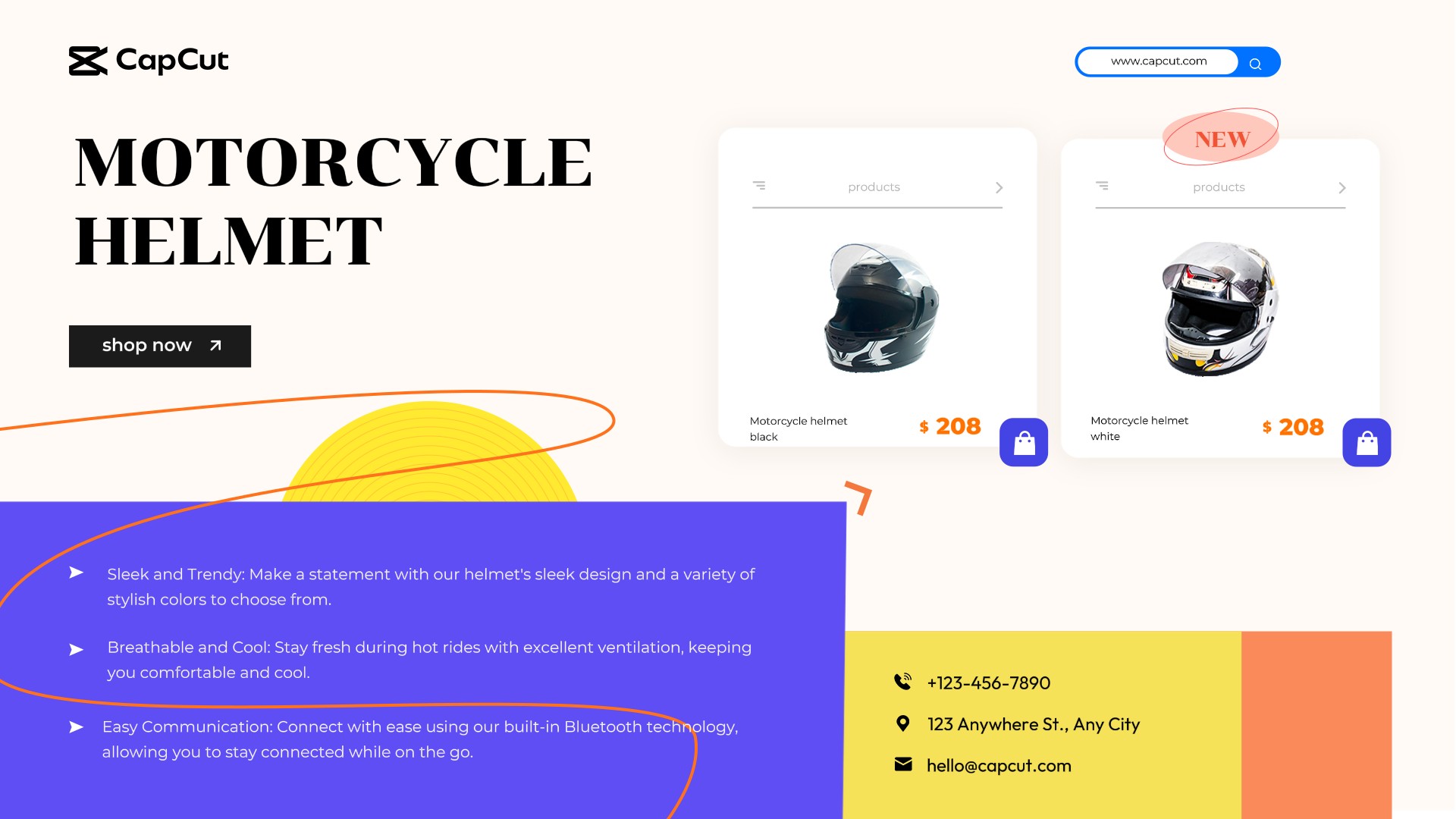 gerak helm tampilkan simple style