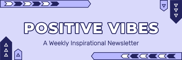 Email Header Positif Vibes Style Elemen Stroke