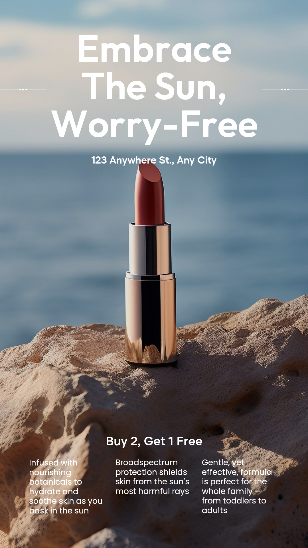 Belleza y cuidado personal Exhibición del producto Presentación detallada