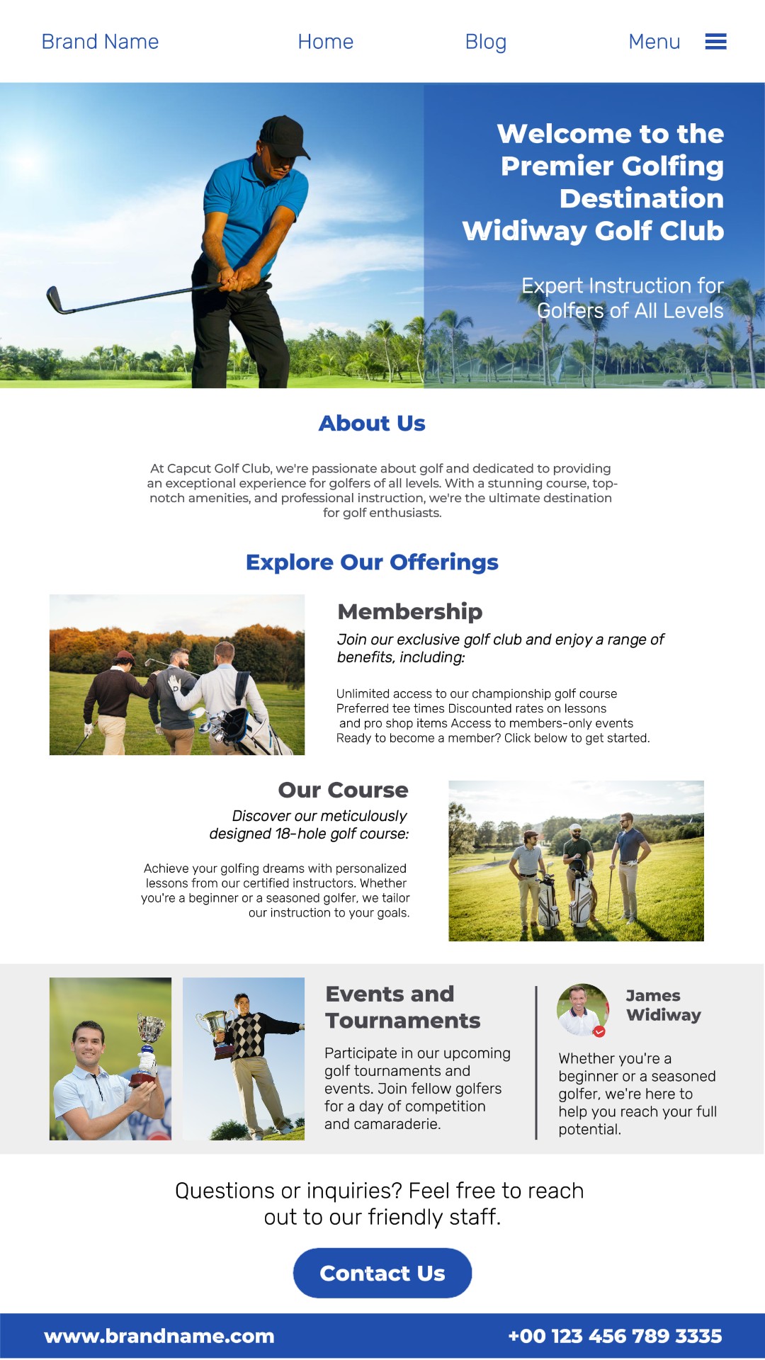 Autre histoire Instagram du club de golf