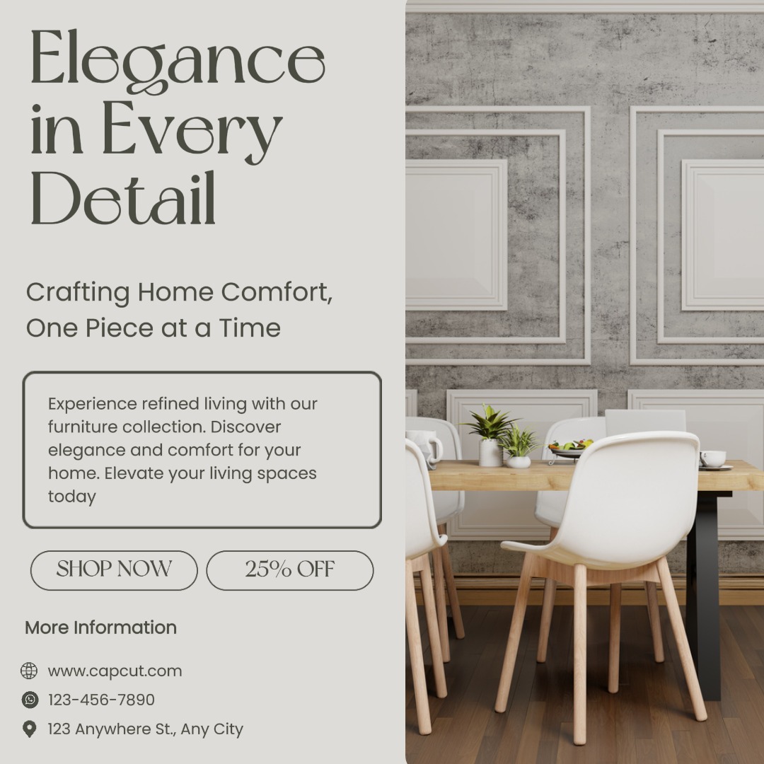 Green Grey Simple Furniture Product Display