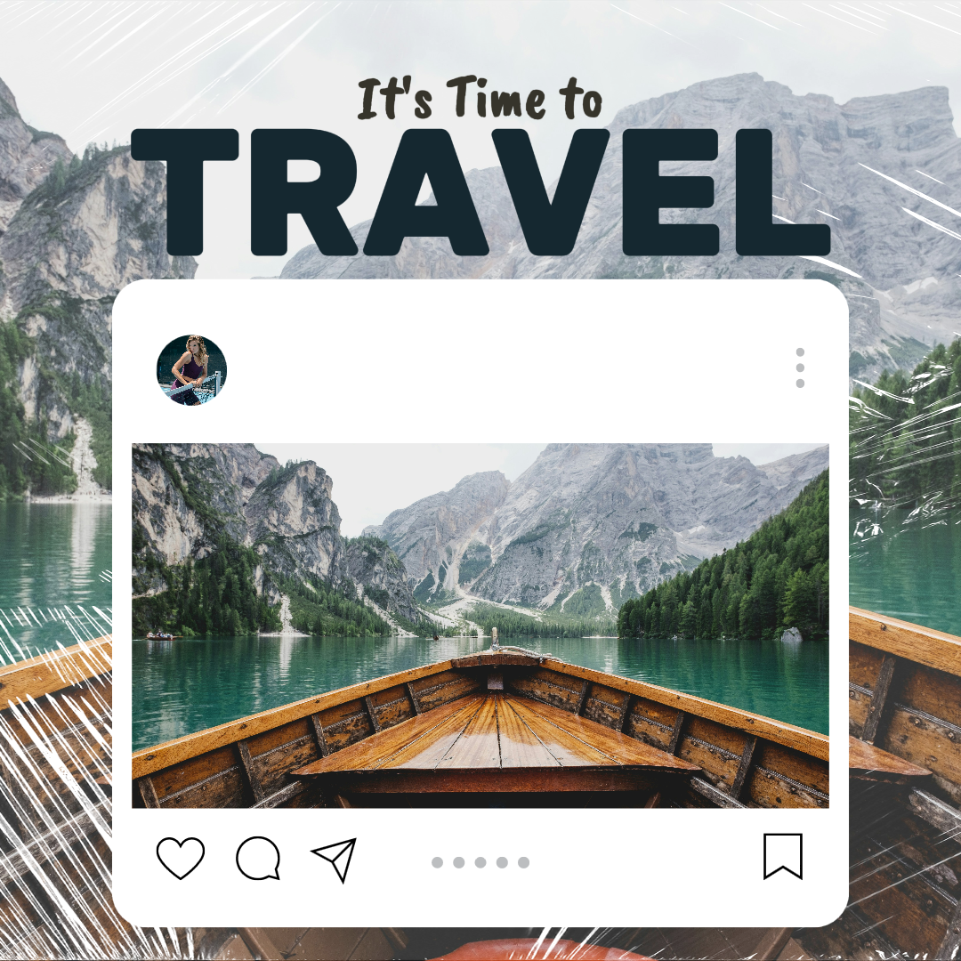 Viaje - Póster de Instagram - Naturaleza Verde