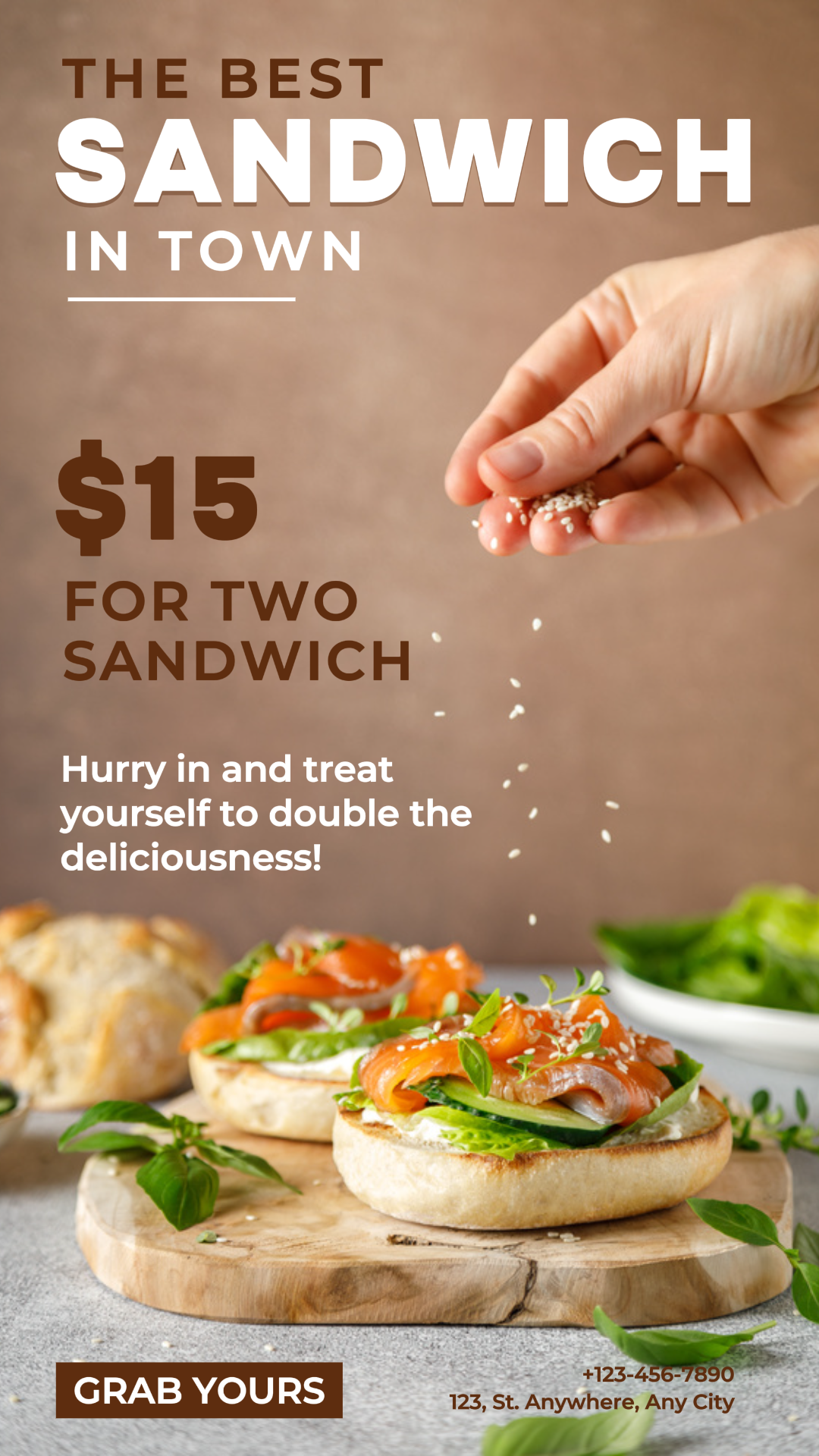 Makanan Cerita Instagram Promosi Sandwich Terbaik