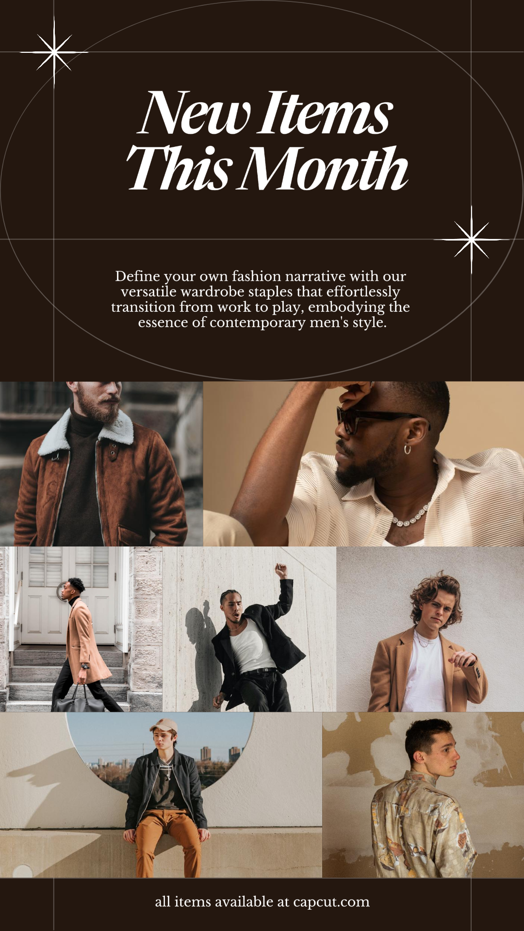 7 Multi-Produkt Bild + Herrenbekleidung Warm Erdig