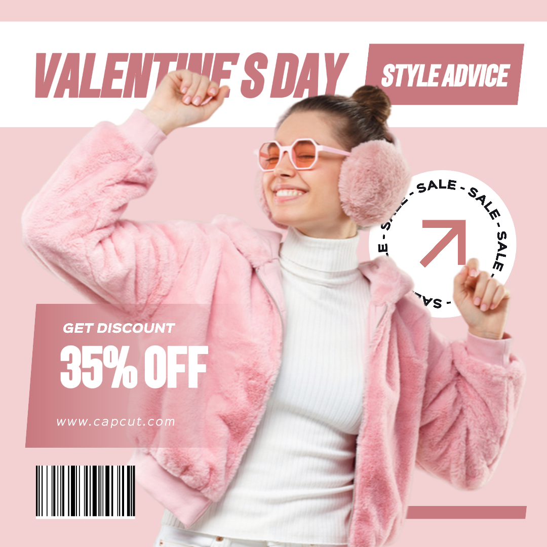 Valentine's Day Style Advice Promotion Instagram Post Pink