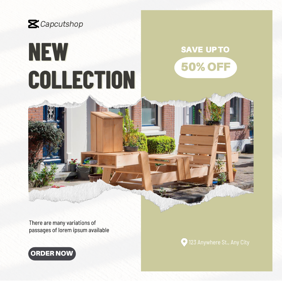 Móveis Nova Coleção Verde Branco Elegante Post no Instagram