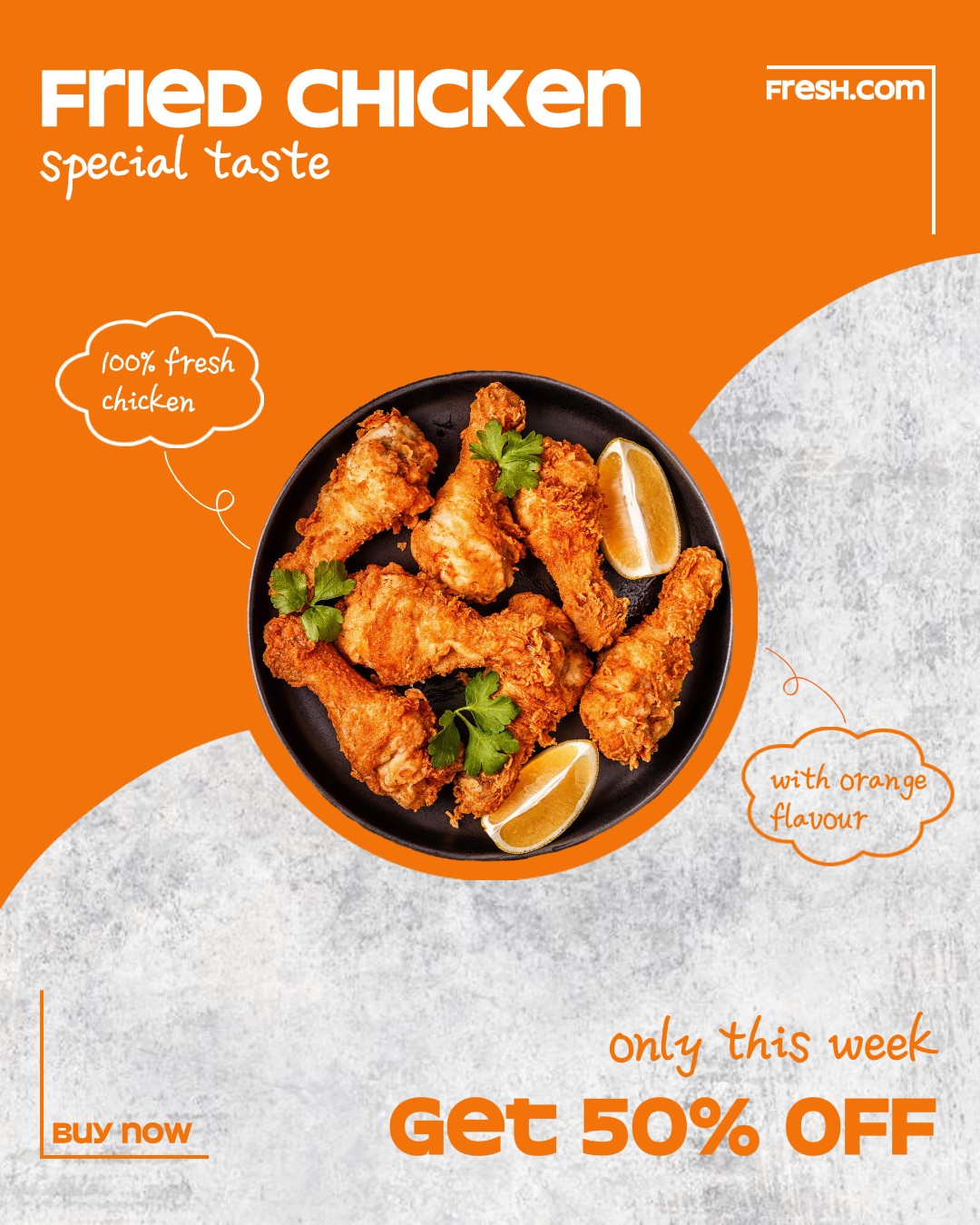 Food and Beverage Chicken Promotion for Instagram Portrait