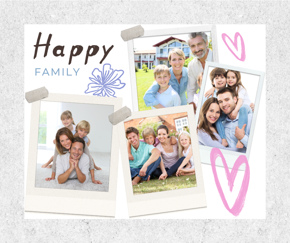 Nicht-Marketing glückliche Familie Facebook