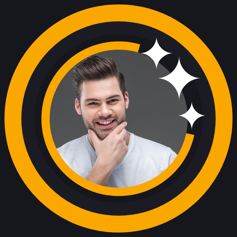 Foto de perfil de IG sin marketing Black Yellow Bling