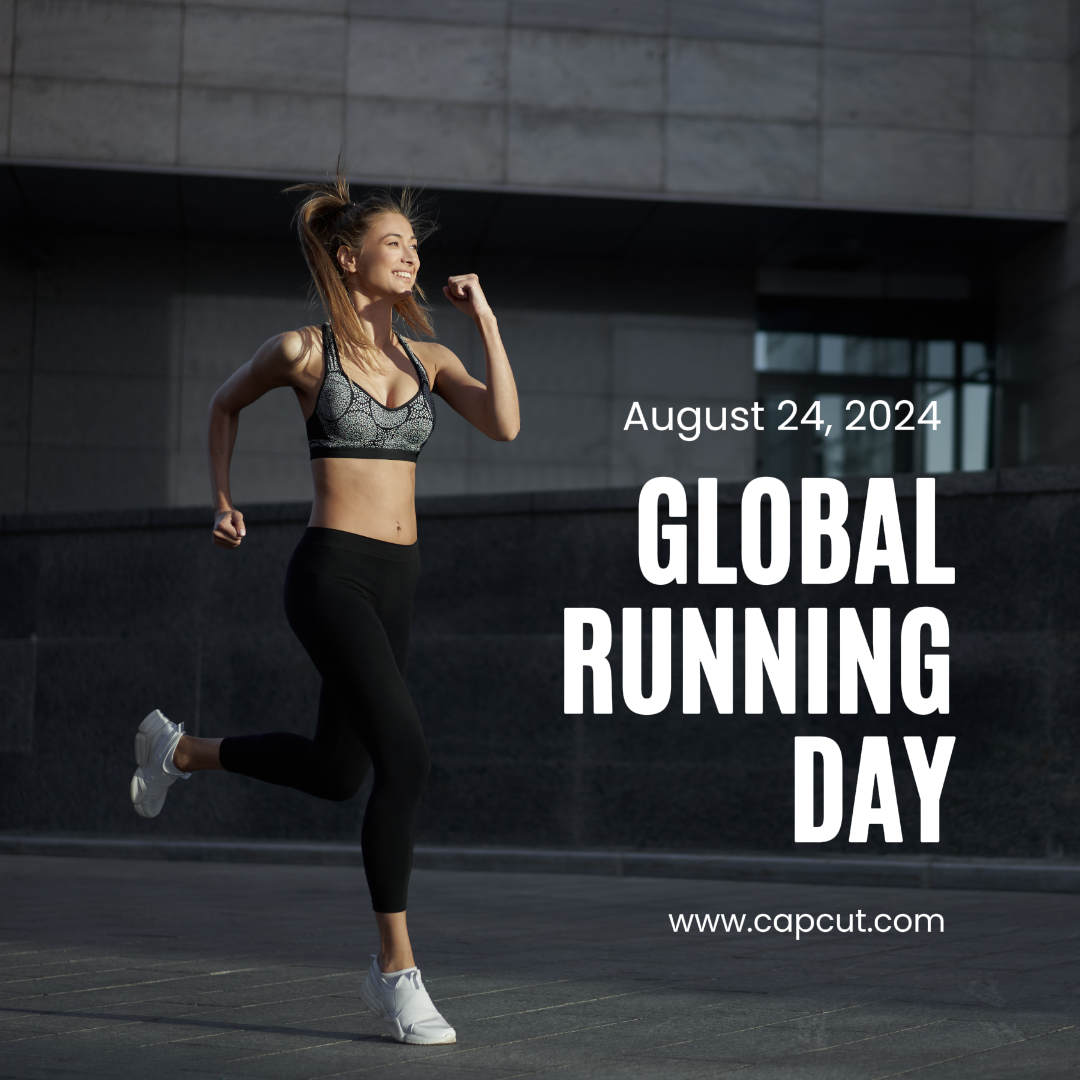 Corrida de eventos de atletismo de esportes e partidas Poster criativo Instagram Post Minimalista preto e branco