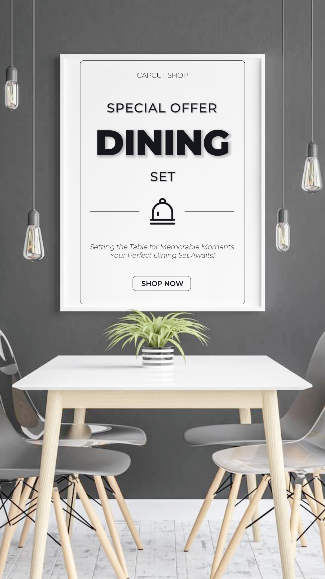 Household Marketing Poster Dining Set Promotion Instagram Story Simple Minimalist