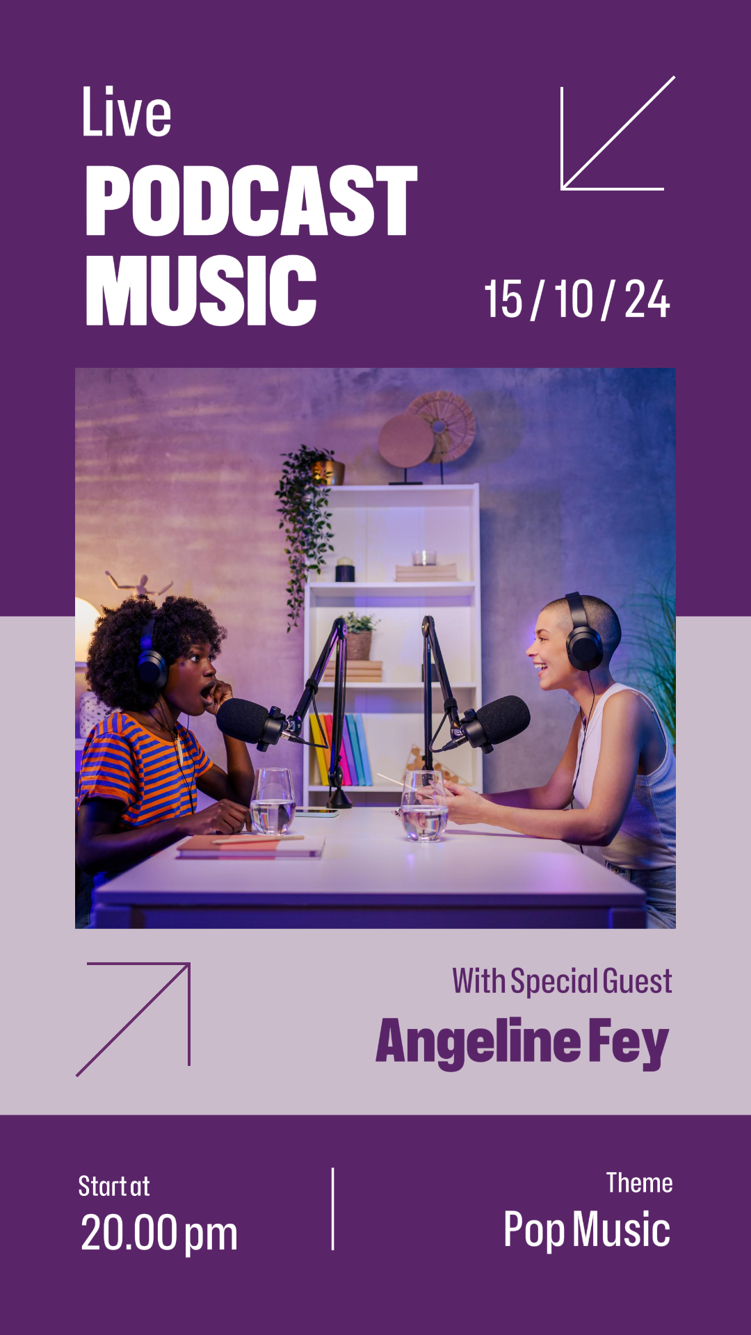 Tiktok Thumbnail Podcast Music Purple