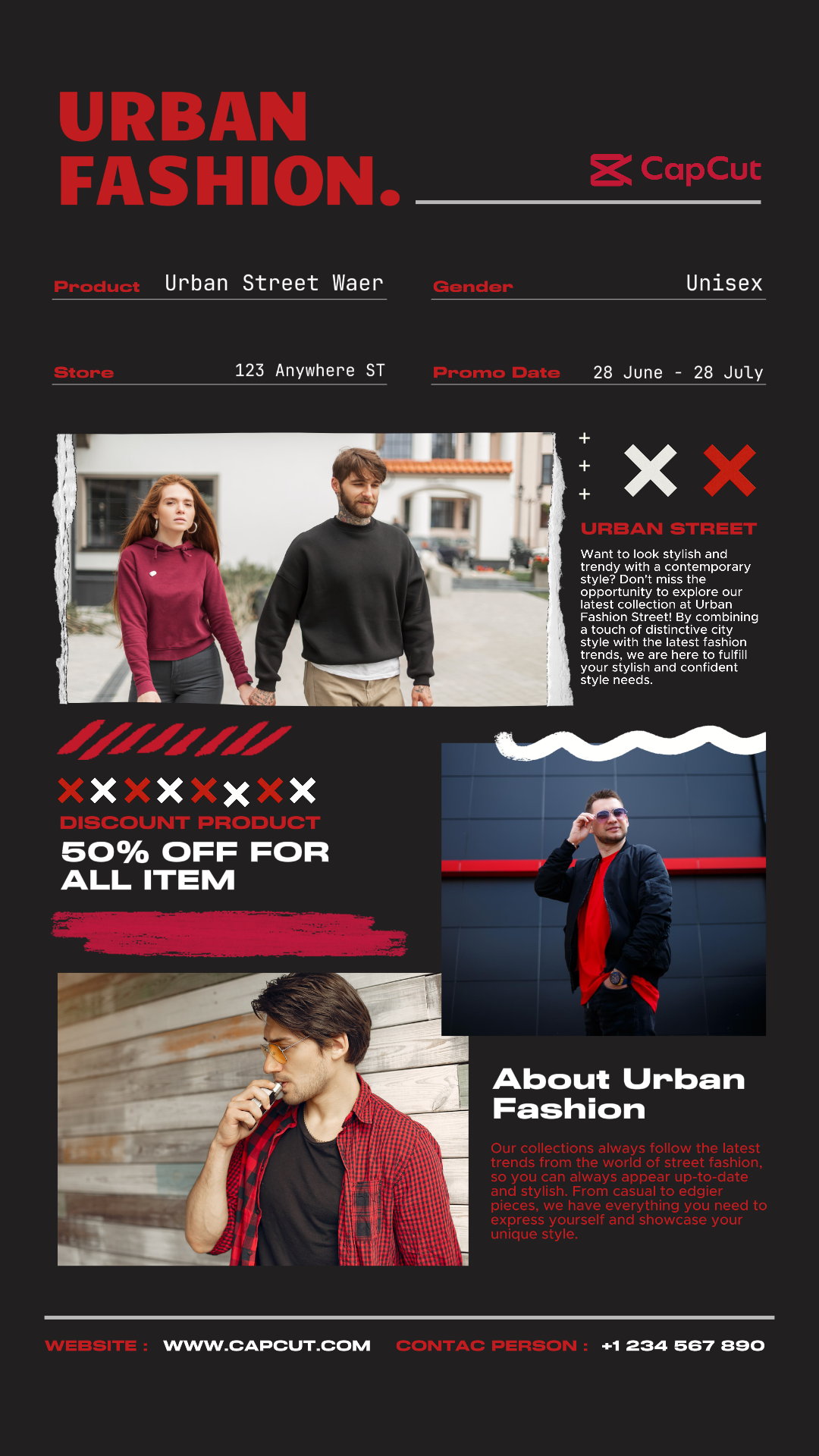 Ropa y Zapatos Moda Urbana Historia de Instagram