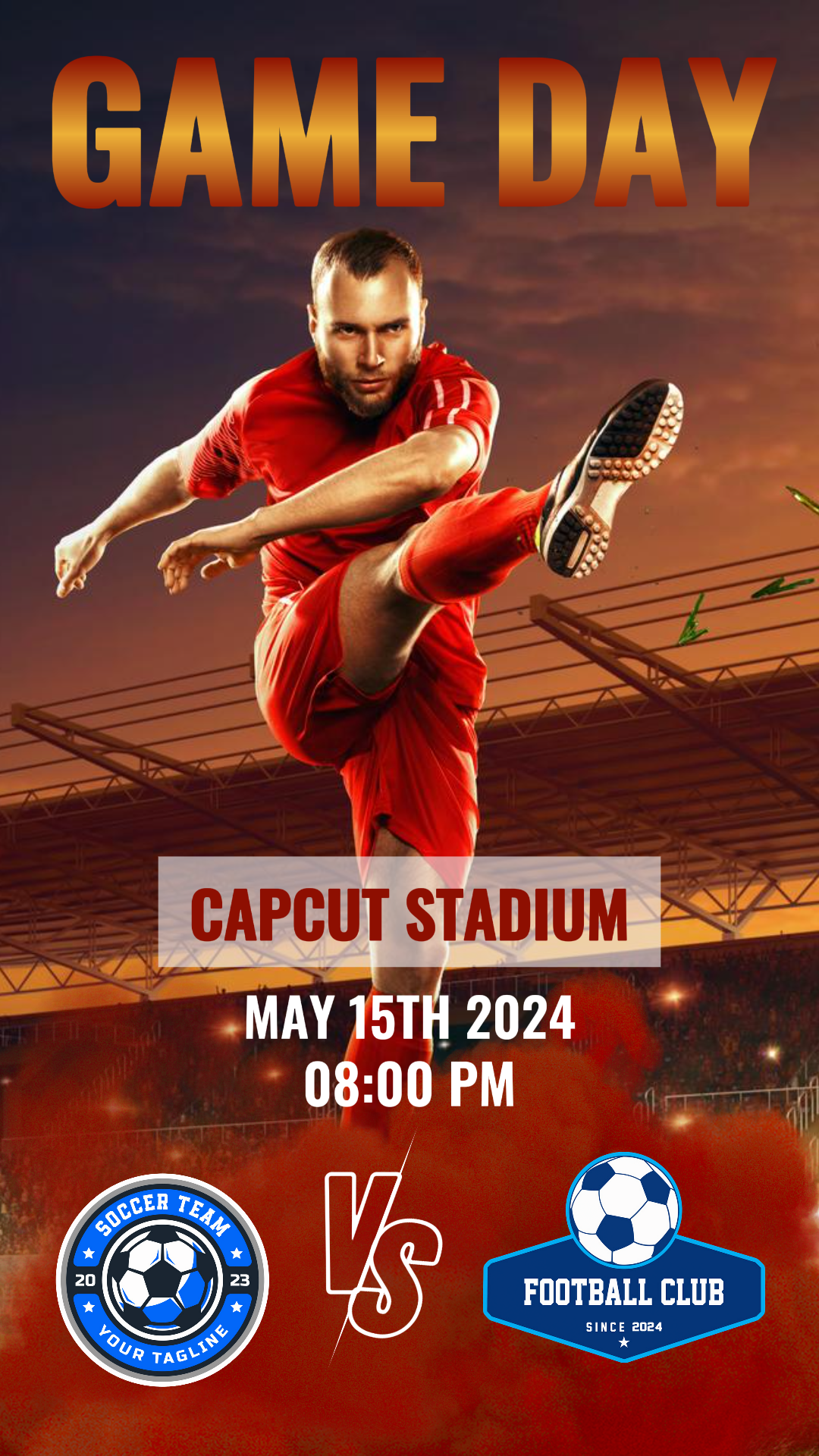 Partido de Fútbol Instagram Story Game Day