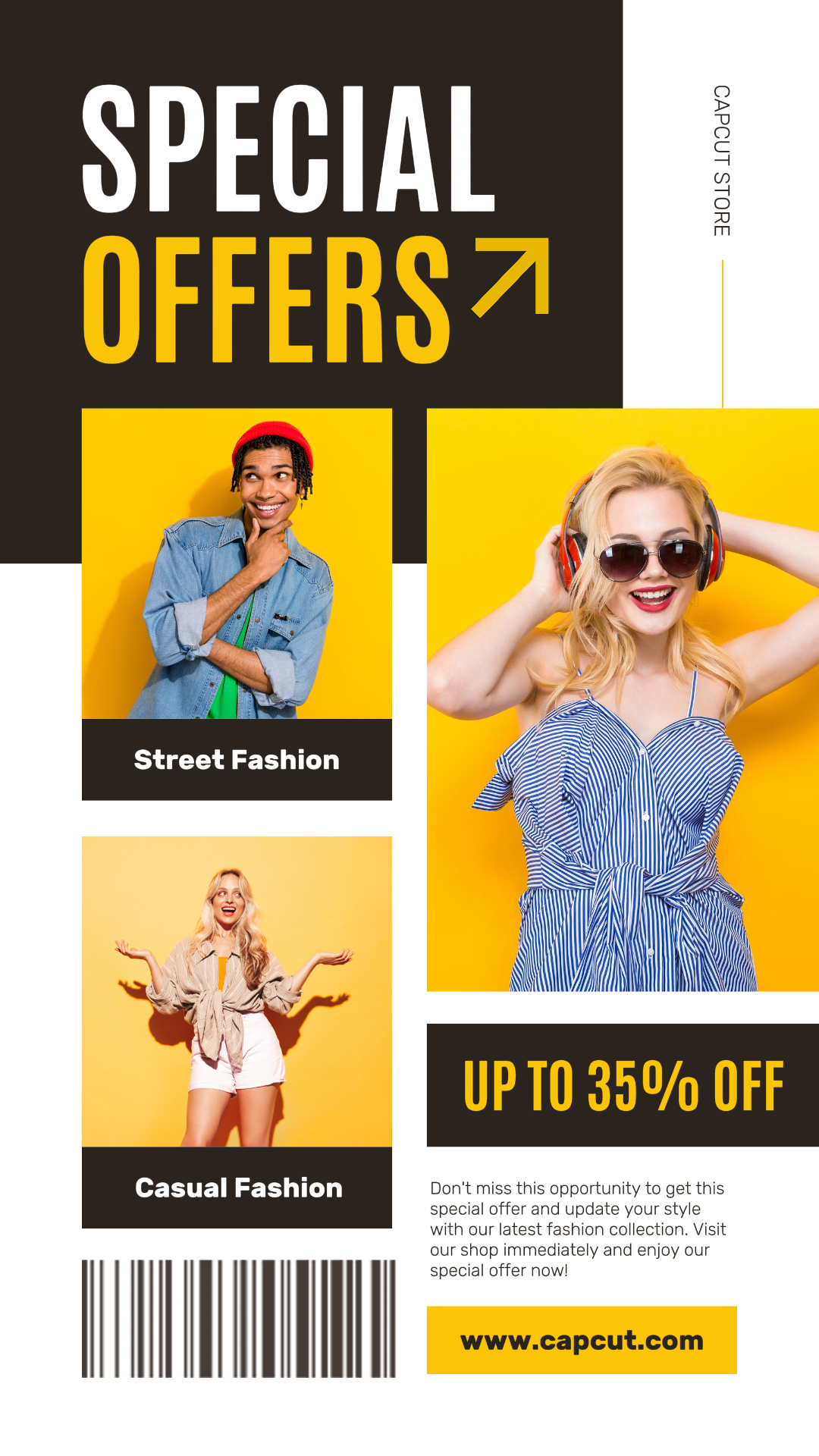 Promotion de mode Instagram Story Jaune moderne