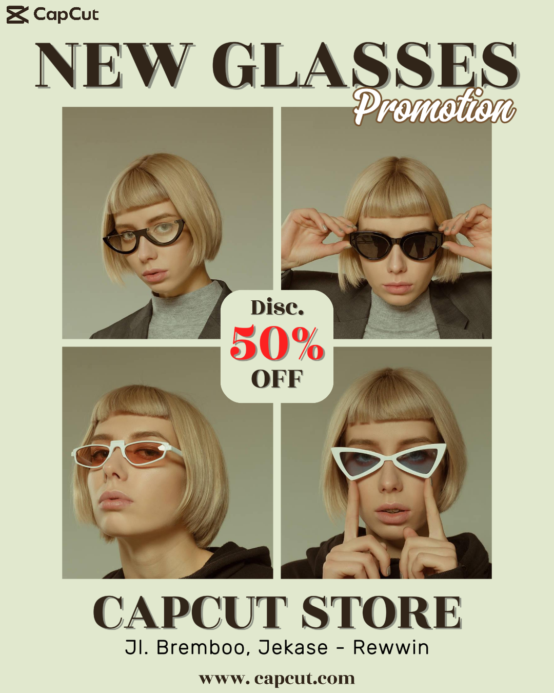 Promoção Promoção Novos Óculos Promoção