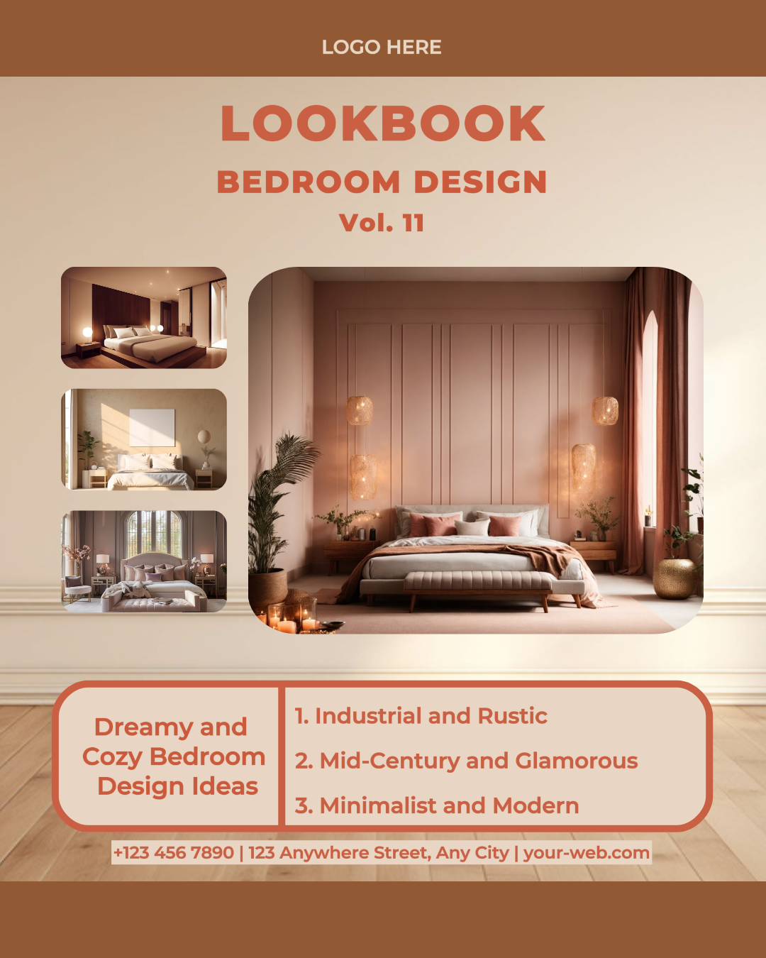 Poster Kreatif Industri Lain Desain Rumah Lookbook Bed Room Minimalis