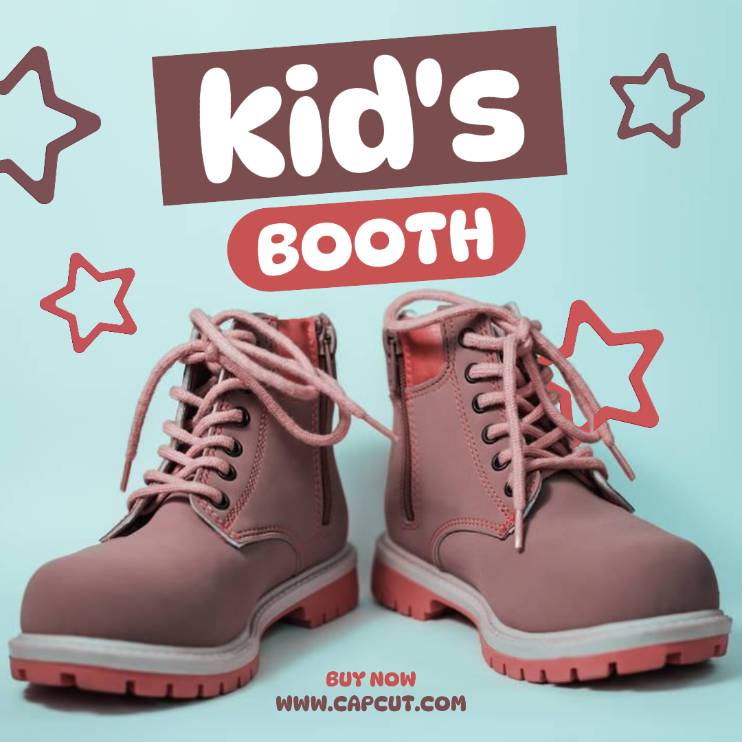 Promosi Pakaian dan Sepatu Instagram Post Kids Booth