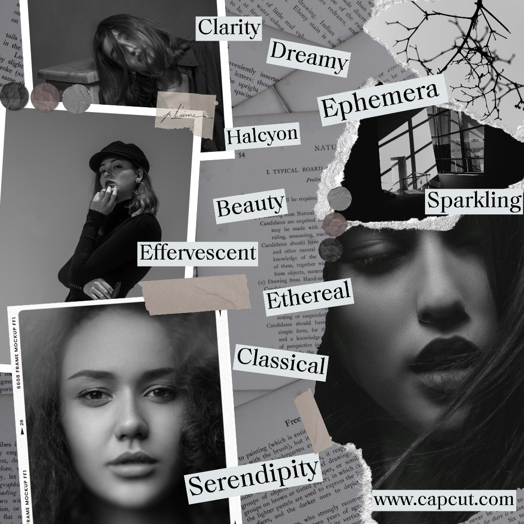 Cartel de marketing de Collage minimalista publicación de instagram collage de papel monocromo