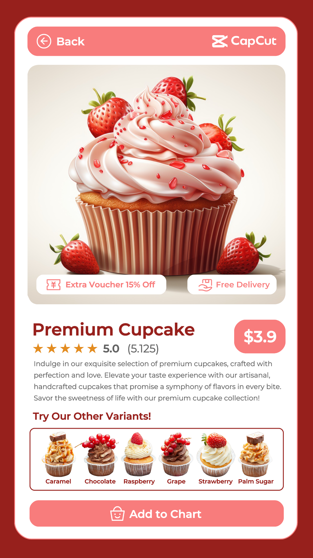 Food Cupcake Promo TikTok Post Moderne Minimaliste