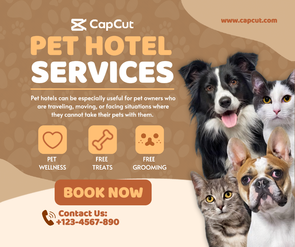 HOTEL DE MASCOTAS-ANUNCIOS DE MASCOTAS-POST DE FACEBOOK BROWN