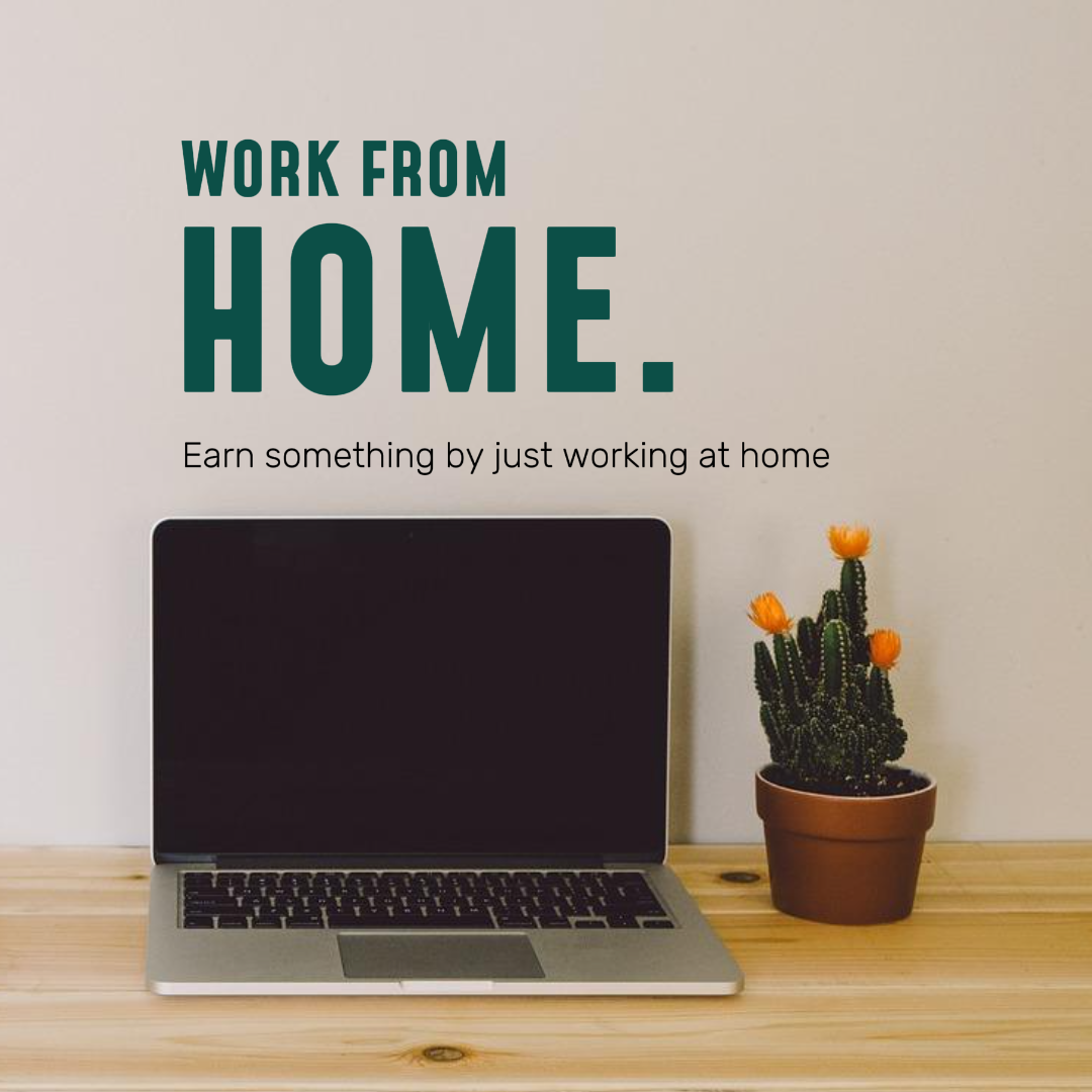 Business und Büro Kreatives Poster Arbeit von zu Hause für Instagram Post