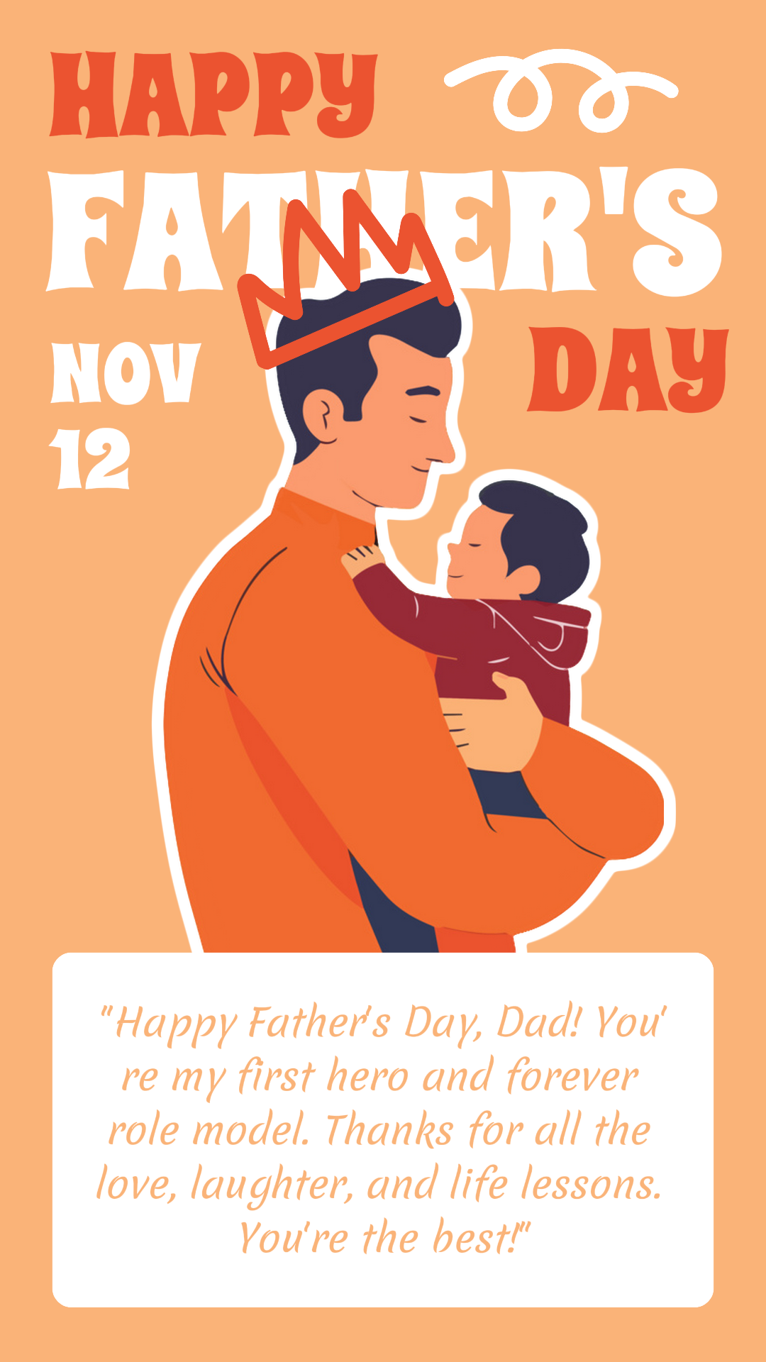 Affiche créative de la fête des pères Tiktok