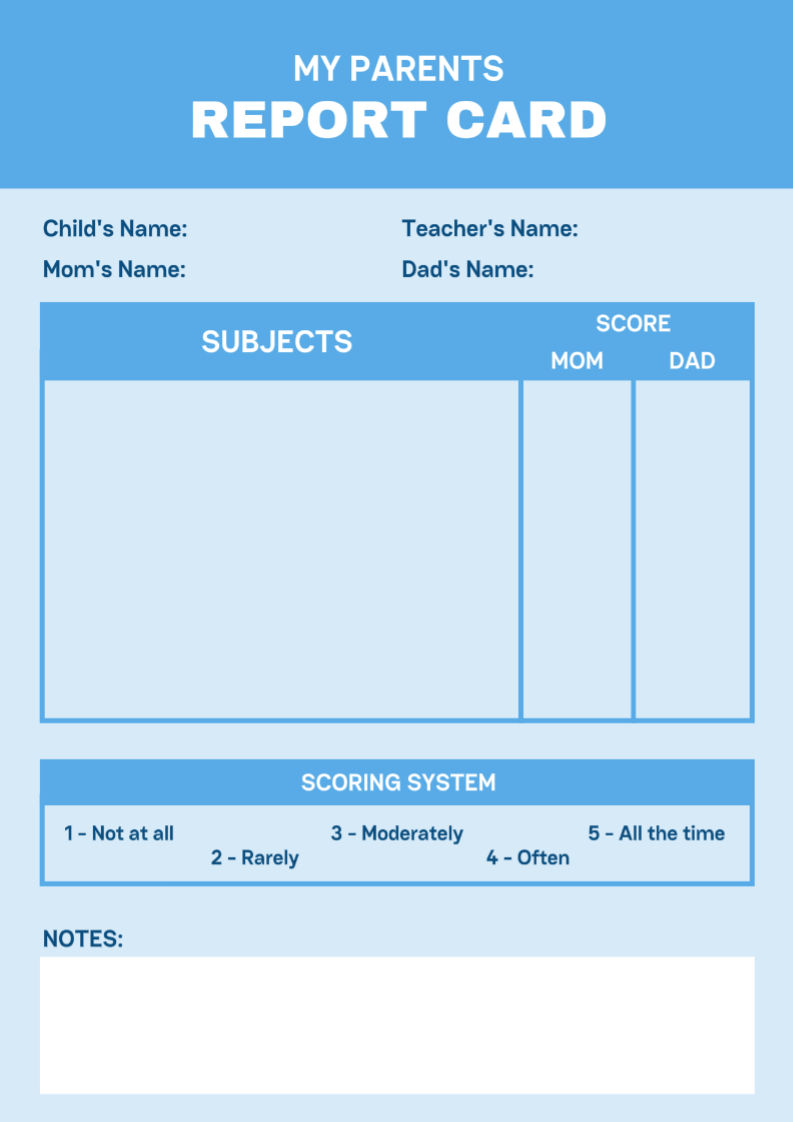 Informe de no marketing Estilo azul